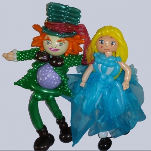 The Mad Hatter and Alice In Wonderland balloon