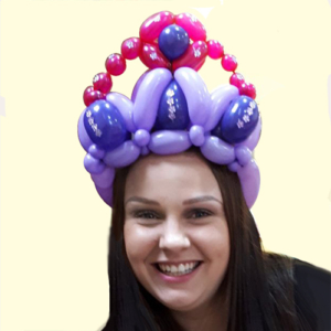 crown made from balloons