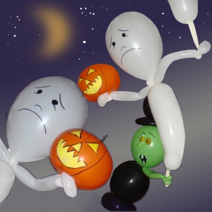 balloon ghost and witches