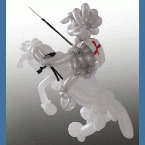 Balloon Knight on horseback